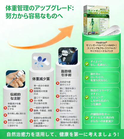 【本日最終日プロモーション – 80%OFF】 🎉 Healrize® モリンガ · ベルベリン × NAD+ 10-in-1 先進ナノマイクロニードルパッチ ✅ 1箱7枚入り · 1週間分🌳
