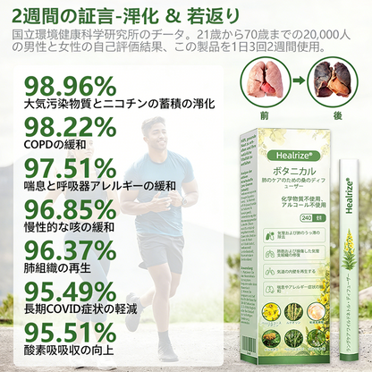 𝐇𝐞𝐚𝐥𝐫𝐢𝐳𝐞® 肺ケア用ボタニカルディフューザー（マレイン配合）👨‍⚕️