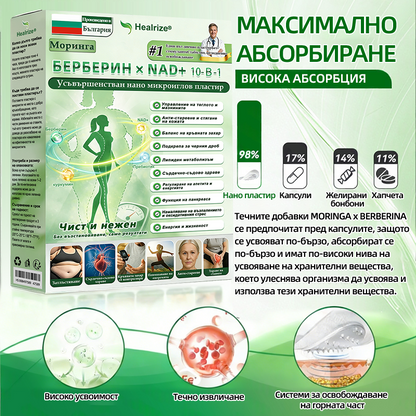 Официален магазин | 🧑‍⚕️ 𝑯𝒆𝒂𝒍𝒓𝒊𝒛𝒆® 𝑴𝒐𝒓𝒊𝒏𝒈𝒂 · 𝑩𝒆𝒓𝒃𝒆𝒓𝒊𝒏𝒆 × 𝑵𝑨𝑫+ 10-в-1 Усъвършенстван𝒂 нано микр𝒐иглена лепенка (Само веднъж на ден, видими промени за 7 дни) ✅ При затлъстяване, отпусната кожа, диабет, сънна апнея, ставни проблеми и още🥝